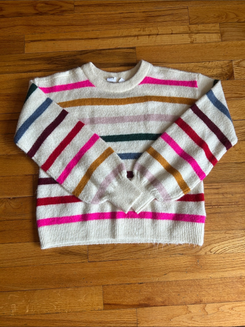 GAP Girls Striped Crewneck Sweater L/10